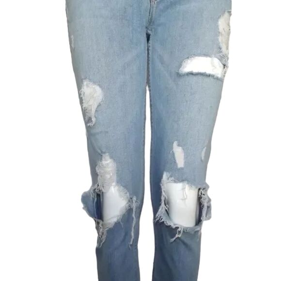 MOTHER Jeans, 25, Destroyed, The Sinner/Thanks for Nothin', Light Blue Ankle - Picture 9 of 16